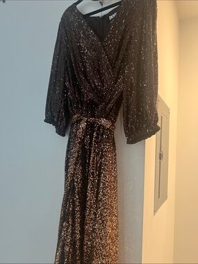 slim fit dress slacks DKNY Petite Cowl-Neck Sleeveless Sequin Midi Dress MSRP $179 – DGFOutlet